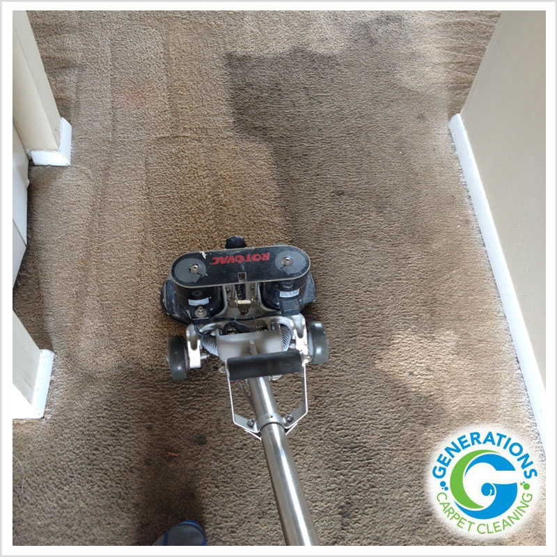 Cleaning in Progress - Generations Carpet Cleaning