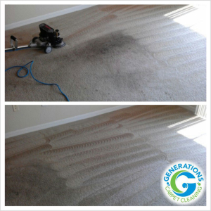 Cleaning in Progress - Generations Carpet Cleaning